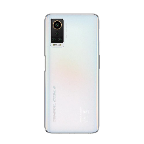 GENERAL MOBILE GM22 Pro 128Gb, Pearl White, 8Gb Ram, 8 Çekirdek, 6,78inç Ekran, 16Mpix Ön, 108Mpix Arka Kamera, Türkiye Garantili, Cep Telefonu