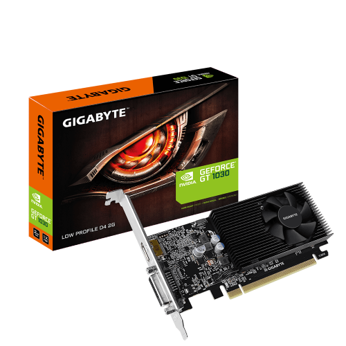 GIGABYTE GV-N1030D4-2GL, GT1030, 2Gb, GDDR4, 64BIT, 1xDVI 1xHDMI, Low Profile, GAMING Ekran KARTI