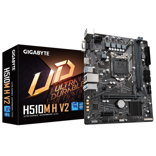GIGABYTE H510M H V2, rev.1.0, 2xDDR4, M.2, D-SUB, HDMI, 10-11.Nesil, LGA1200 Soket, Anakart