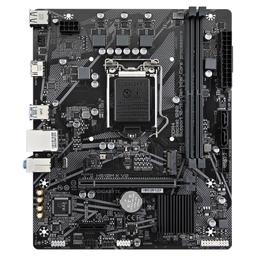 GIGABYTE H510M-K V2 rev.1.0, 2xDDR4, M.2, HDMI, 10-11.Nesil, LGA1200 Soket, Anakart