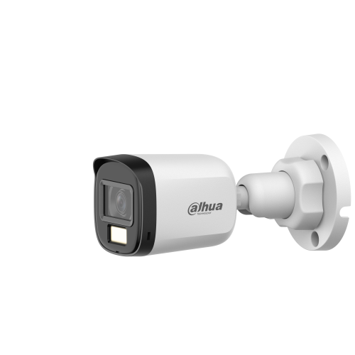 DAHUA HAC-B1A21P-U-IL-A-0360B, 2Mpix, 3.6mm Lens, 25 Mt Gece Görüşü, Smart Dual Light, Dahili Mikrofon, Bullet Kamera