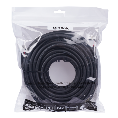 S-LINK SL-HDM4K15, 4K UHD, HDMI v2,0 Kablo. 15mt. 60Hz.
