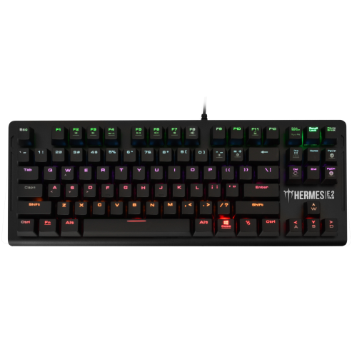 GAMDIAS HERMES-E2, USB Kablolu, İngilizce,  Rainbow Backlight, Blue Mekanik Switch, Gaming Klavye