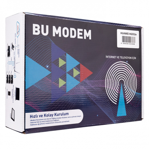 HUAWEI HG552e, 4 Port, 2.4Ghz Wifi, 300Mbps, Dahili Anten, ADSL2+ MODEM (BU MODEM Kutulu)