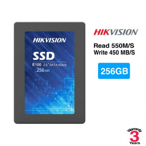 HIKVISION HS-SSD-E100, 256GB, 550/450, 2,5’’ SATA, SSD