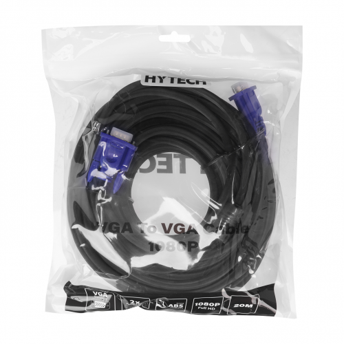 HYTECH HT-VGA20, 15Pin, İki Ucu Erkek, 20mt, VGA Kablosu