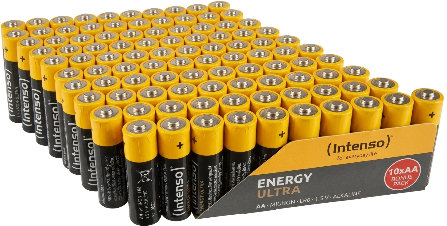 Intenso LR6 Energy Ultra 1.5V 1250 mAh 10’lu x 10 Adet Alkalin AA Kalem Pil Toplam 100 adet