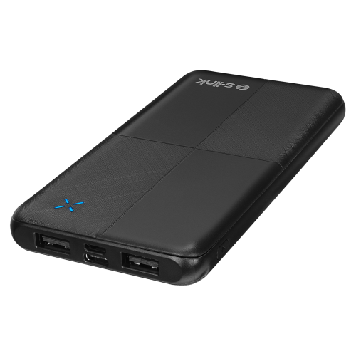 S-LINK IP-G12N, Siyah, 10.000mAh, 2xUSB, 1xMicro USB, 1xType-C, 4 LED Göstergeli, PowerBank