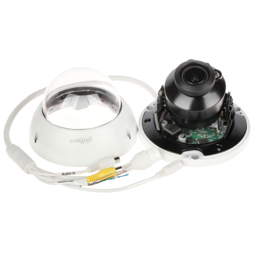 DAHUA IPC-HDBW2841R-ZAS-27135, 8Mpix, 2,7-13,5mm Motorize Lens, H265+, Dahili Mikrofon, 40Mt Gece Görüşü, IP67, PoE Dome IP Kamera