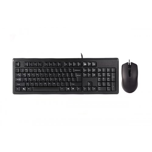 A4 TECH KR-9276, Siyah, USB Kablolu, Türkçe Q, Multimedya, Klavye Mouse Set