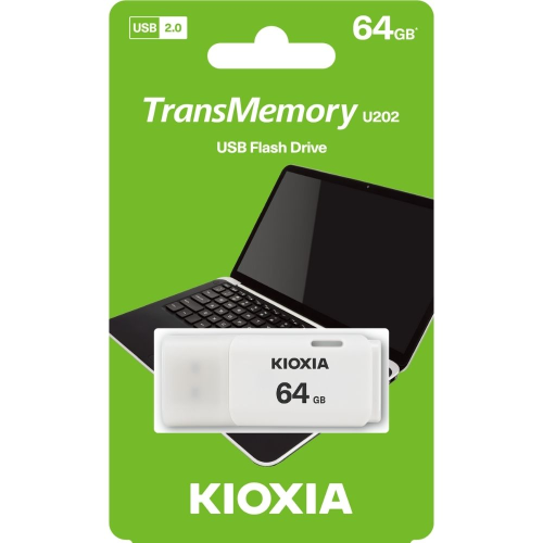 KIOXIA U202W 64GB USB 2.0 TransMemory Flash Disk (Beyaz)