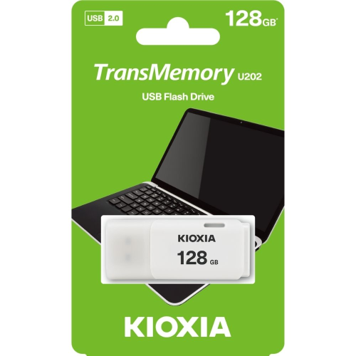 KIOXIA U202W 128GB USB 2.0 TransMemory Flash Disk (Beyaz)