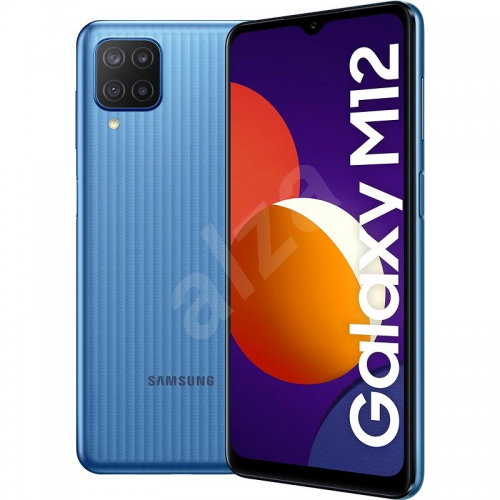 SAMSUNG  M127F/DS GALAXY M12 Light Blue, 128Gb, 4Gb Ram, 8 Çekirdek, 6,5inc Ekran, 8Mpix Ön 48Mpix Arka Kamera, Türkiye Garantili