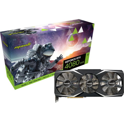 MANLI M-NRTX4080/6RMHPPP-M3520, GEFORCE RTX4080, 16Gb, 256Bit, GDDR6X, 1xHDMI, 3xDP GAMING Ekran Kartı