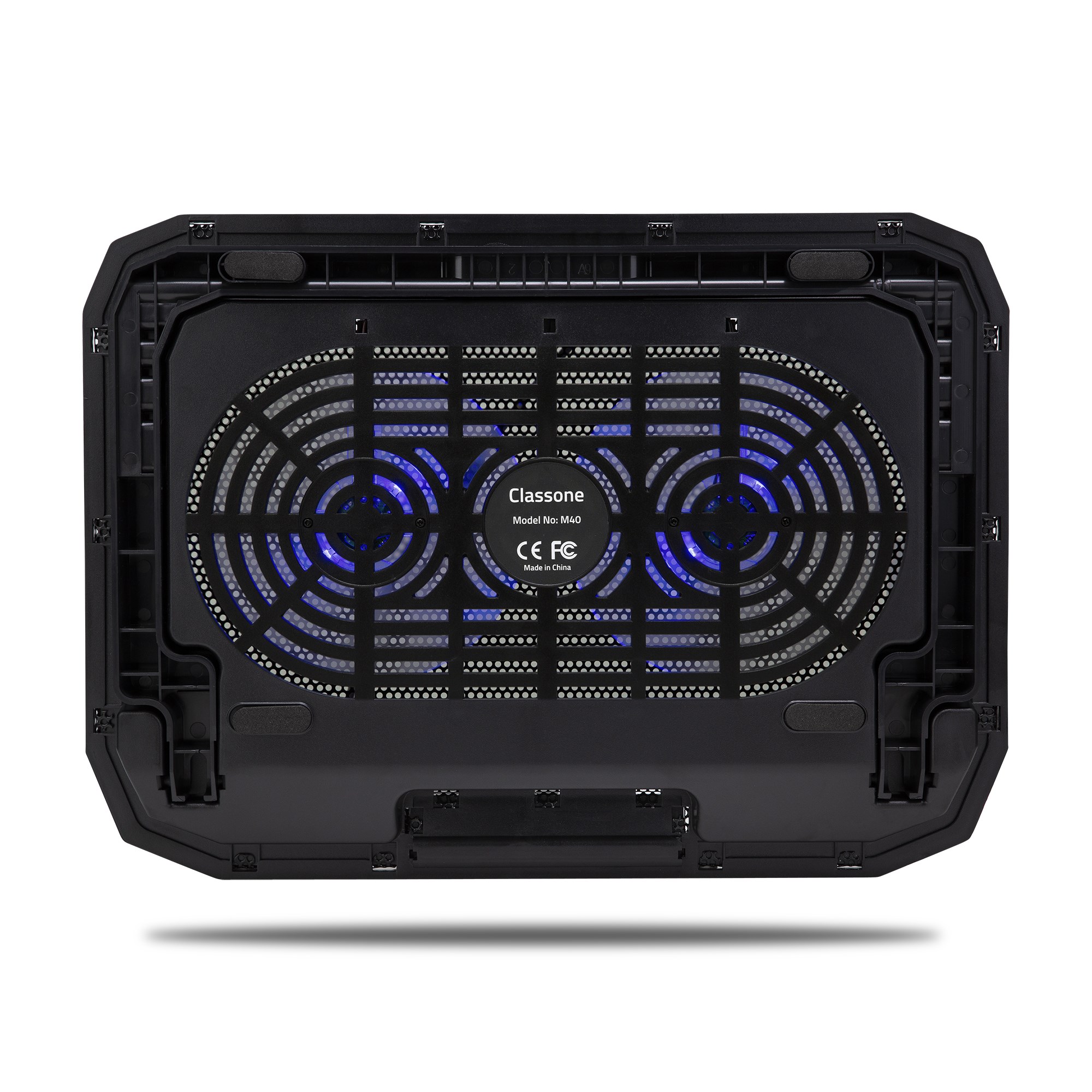 Classone M40 Gaming Laptop Soğutucu Notebook Standı, Mavi LED ,14-15.6-17 Inch Uyumlu, 2 Fan, 2 USB