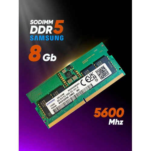 Samsung SAMSO5600/8, 8GB, DDR5, 5600MHz,  CL46, 1.1V Notebook Ram (M425R1GB4PB0-CWM0D)