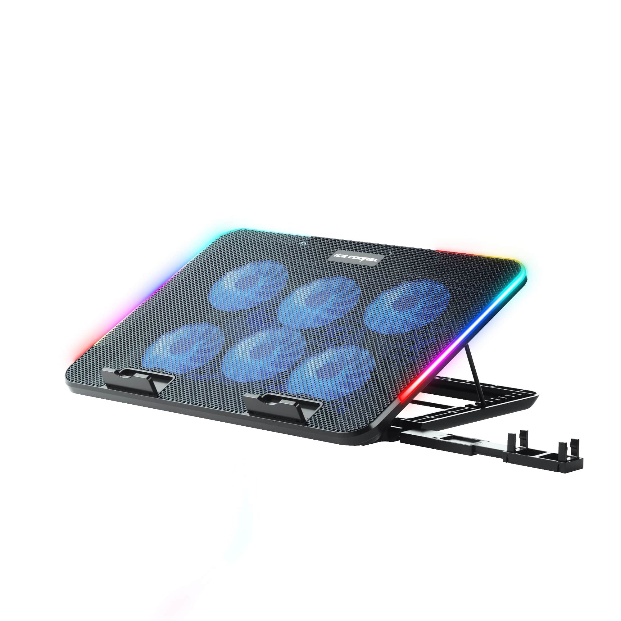 Classone Gaming M60 Laptop Soğutucu , Notebook Stand,10 RGB ışık kontrolü, 15.6 -17 inch , Hız kontrolü , 6 Büyük fan ,Telefon standı, 2 USB
