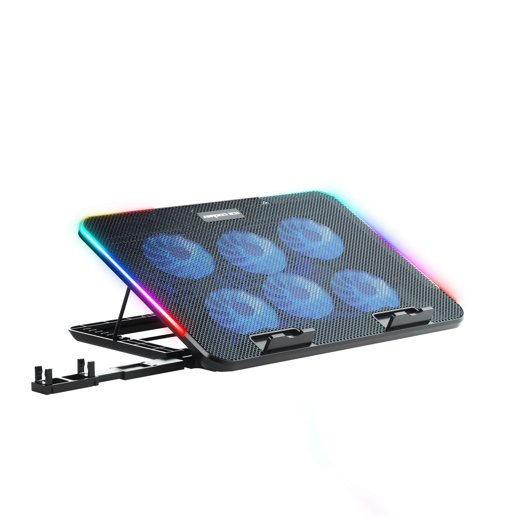Classone Gaming M60 Laptop Soğutucu , Notebook Stand,10 RGB ışık kontrolü, 15.6 -17 inch , Hız kontrolü , 6 Büyük fan ,Telefon standı, 2 USB