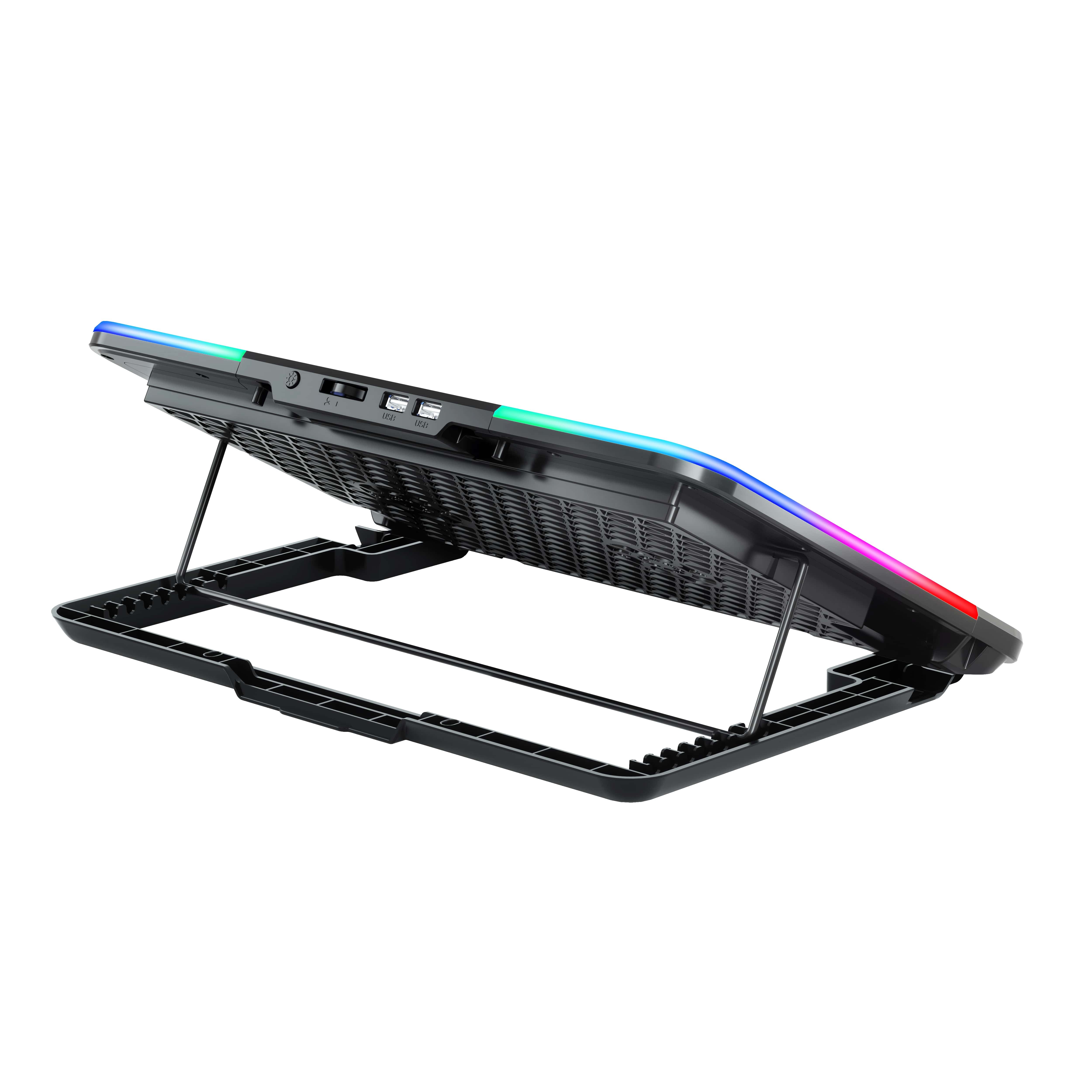 Classone Gaming M60 Laptop Soğutucu , Notebook Stand,10 RGB ışık kontrolü, 15.6 -17 inch , Hız kontrolü , 6 Büyük fan ,Telefon standı, 2 USB