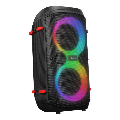 MIKADO MD-40KP, 40W, Taşınabilir, BT/TWS/FM, RGB Aydınlatma, Toplantı, Parti, Açık Hava Speaker. Kablosuz Mikrofon Hediyeli