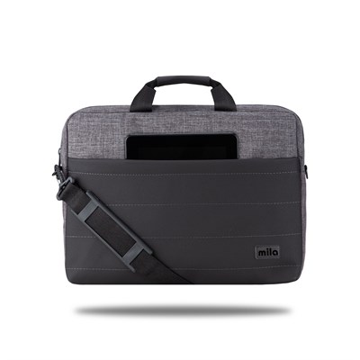 Mila T104 Business serisi WTXpro Su Geçirmez Kumaş, Su Geçirmez Fermuar 15.6 inch uyumlu Macbook , Laptop , Notebook Taşıma Çantası -Gri