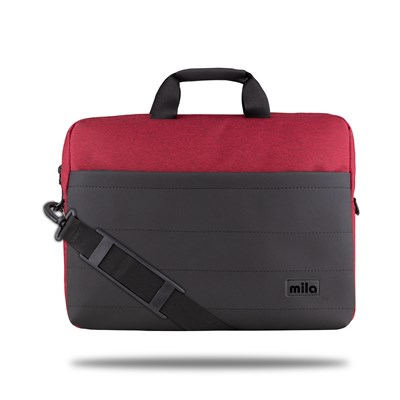 Mila T105 Business serisi WTXpro Su Geçirmez Kumaş, Su Geçirmez Fermuar 15.6 inch uyumlu Macbook , Laptop , Notebook Taşıma Çantası -Bordo
