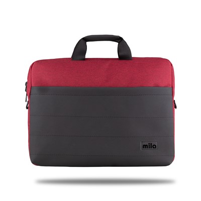 Mila T105 Business serisi WTXpro Su Geçirmez Kumaş, Su Geçirmez Fermuar 15.6 inch uyumlu Macbook , Laptop , Notebook Taşıma Çantası -Bordo