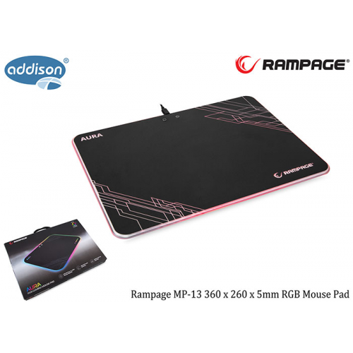 Rampage MP-13 AURA 360x260x5mm Gaming RGB MOUSE PAD