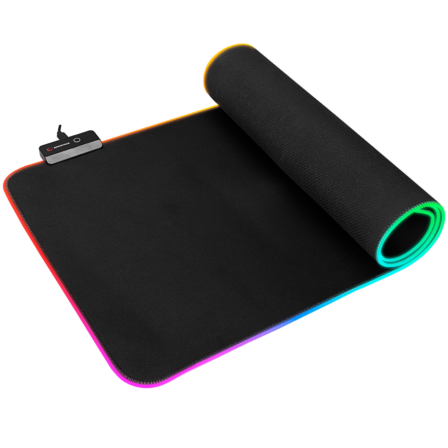 Rampage MP-24 Siyah 300*800*3mm RGB Ledli Gaming Mouse Pad