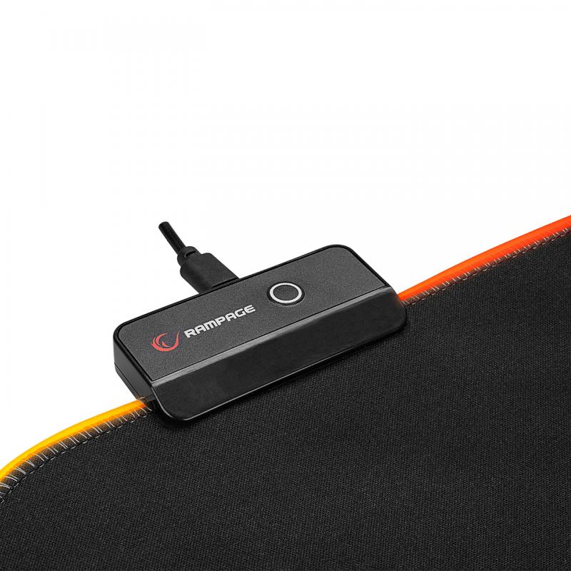 Rampage MP-24 Siyah 300*800*3mm RGB Ledli Gaming Mouse Pad