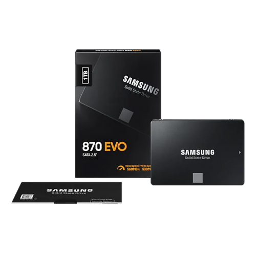 SAMSUNG MZ-77E1T0BW 870 EVO 1TB 560/530, 2,5’’ SATA SSD (Türkiye Distribütörü Garantili)
