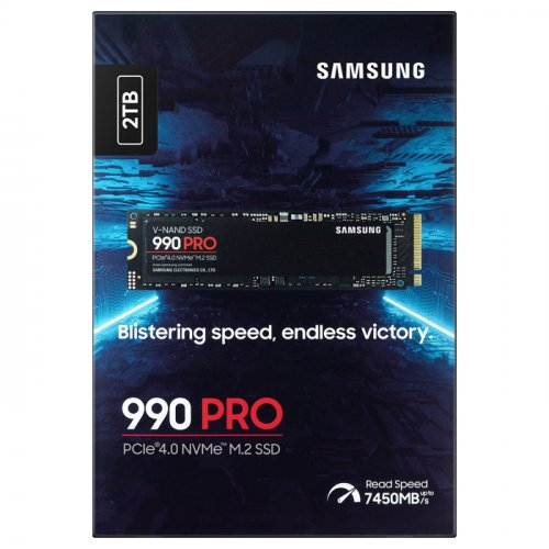 SAMSUNG MZ-V9P2T0BW, 990 PRO, 2TB, 7450/6900, Gen4, NVMe PCIe M.2 2280, SSD (Türkiye Distribütörü Garantili)