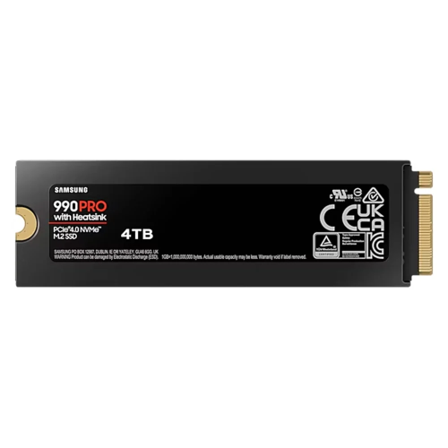 SAMSUNG MZ-V9P4T0CW, 990 PRO, 4TB, 7450/6900, Gen4, NVMe PCIe M.2 2280, SSD (Soğutuculu) (Türkiye Distribütörü Garantili)