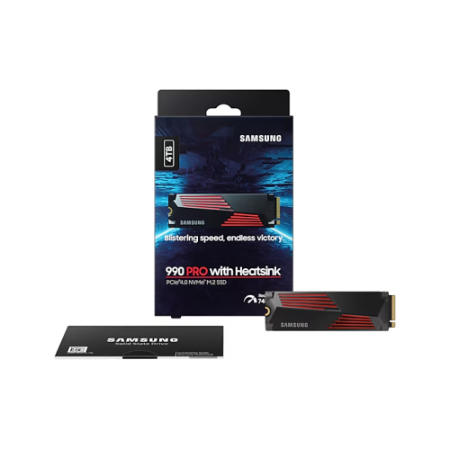 SAMSUNG MZ-V9P4T0CW, 990 PRO, 4TB, 7450/6900, Gen4, NVMe PCIe M.2 2280, SSD (Soğutuculu) (Türkiye Distribütörü Garantili)