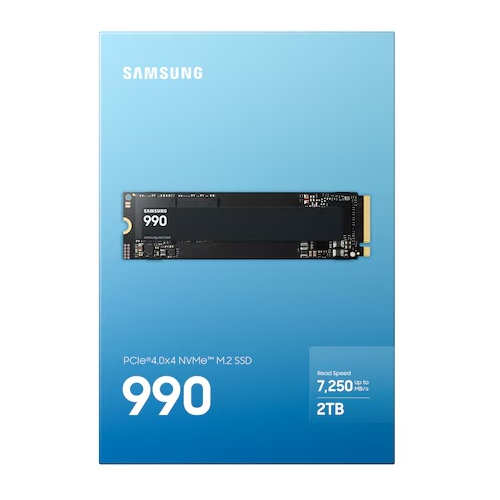 SAMSUNG MZ-V9V2T0BW, 990 , 2TB, 7150/6450, Gen4, NVMe PCIe M.2 2280, SSD (Türkiye Distribütörü Garantili)