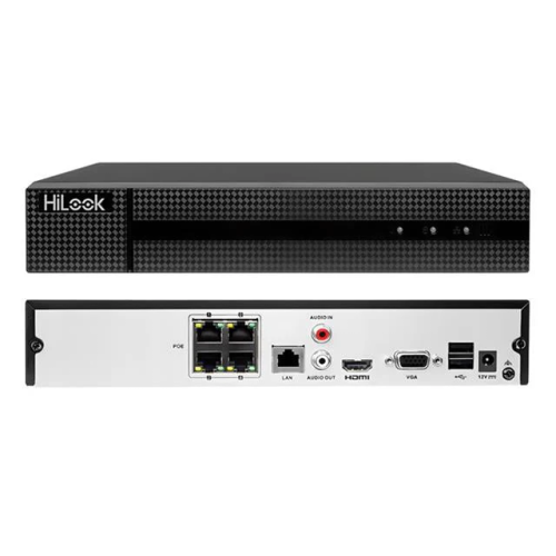 HILOOK NVR-104MH-C/4P, 4Kanal PoE, 8Mpix, H265+, 1 HDD Desteği, 1080P Kayıt, 80Mbps Bant Genişliği, 4K Motion Detection 2.0, NVR