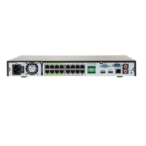 DAHUA  NVR5216-16P-4KS2E, 16Kanal PoE, 12Mpix, H265+, 2HDD Desteği, 1080P Kayıt, 320Mbps Bant Genişliği, NVR