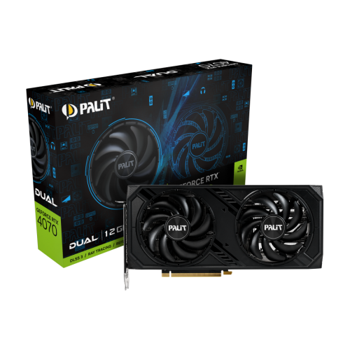 PALIT RTX4070, DUAL, 12Gb, 192Bit, GDDR6X, 1xHDMI, 3xDP GAMING Ekran Kartı