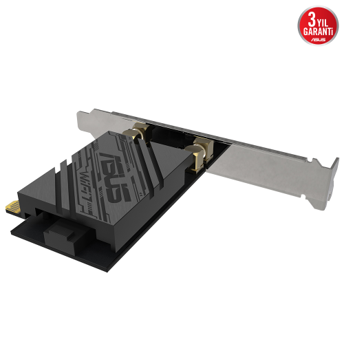 ASUS PCE-BE92BT, WIFI7, BE9400, 5764-2882-688Mbps, 6GHz-5GHz- 2.4GHz, Bluetooth 5.4, PCIe Ağ Adaptörü