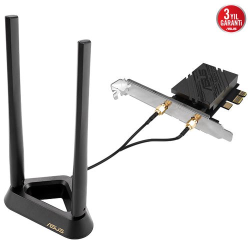 ASUS PCE-BE92BT, WIFI7, BE9400, 5764-2882-688Mbps, 6GHz-5GHz- 2.4GHz, Bluetooth 5.4, PCIe Ağ Adaptörü