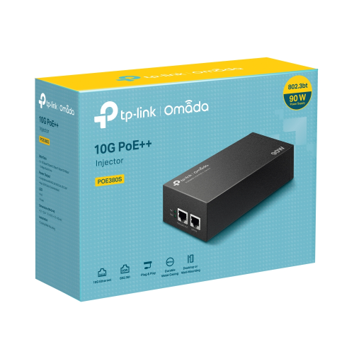 OMADA POE380S, 2Port 10Gbps, 90W PoE++ Masaüstü/Vesa Injector
