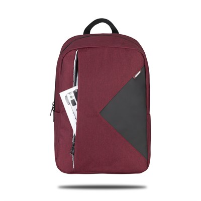 Classone PR-R205B Lucca Serisi 15,6 inç Laptop Notebook Sırt Çantası –Bordo- Gri Astar