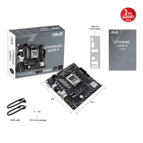 ASUS%20PRIME%20A620M-K,%202xDDR5,%201x%20M.2,%20D-SUB,%20HDMI,%20AM5%20Soket%20Anakart
