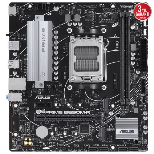 ASUS PRIME B650M-R, 2xDDR5, 2x M.2, HDMI, AM5 Soket Anakart