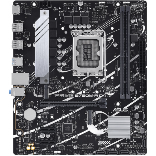 ASUS PRIME B760M-R D4, 2xDDR4, 2x M.2, HDMI, 12-13-14.Nesil, LGA1700 Soket, Anakart
