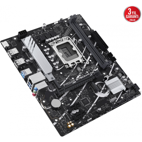 ASUS PRIME B760M-R D4, 2xDDR4, 2x M.2, HDMI, 12-13-14.Nesil, LGA1700 Soket, Anakart