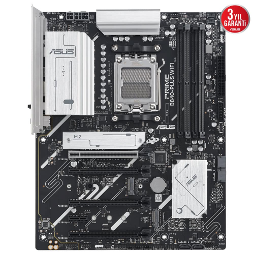 ASUS PRIME B840-PLUS WIFI, 4xDDR5, 3x M.2, HDMI, DP, Type-C, WI-FI 6E, Bluetooth 5.3, AM5 Soket GAMING Anakart