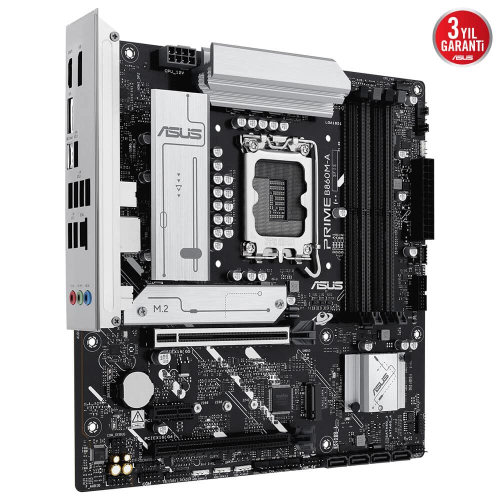 ASUS PRIME B860M-A-CSM, 8666MHz, 4xDDR5 2xM.2, HDMI, 2xDP, Type-C, Intel Core Ultra CPU(Seri 2), LGA1851 Soket Anakart