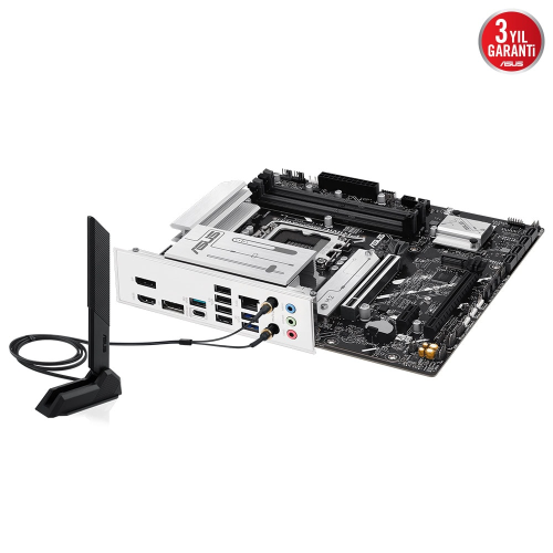 ASUS PRIME B860M-A WIFI, 4xDDR5 2x M.2, HDMI, 2xDP, Wİ-Fİ 6E, Bluetooth v5.3, Type-C, Intel Core Ultra CPU(Seri 2), LGA1851 Soket Anakart