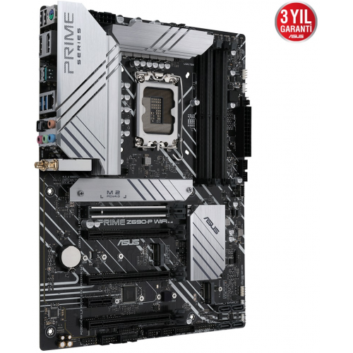 ASUS PRIME Z690-P WIFI, 4xDDR5, 3x M.2, HDMI, DP, Type-C, Wi-Fi 6, Bluetooth v5.2, 12-13.Nesil, LGA1700 Soket, ARGB Gaming Anakart